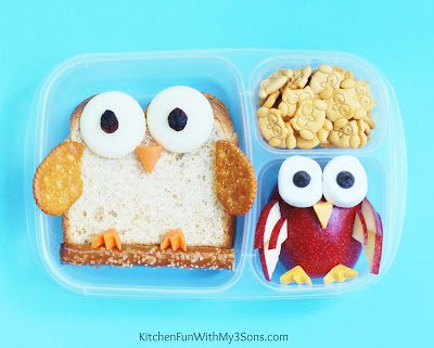 Bento Lunches - Owl Bento Lunch Idea - by Kitchen Fun With My 3 Sons