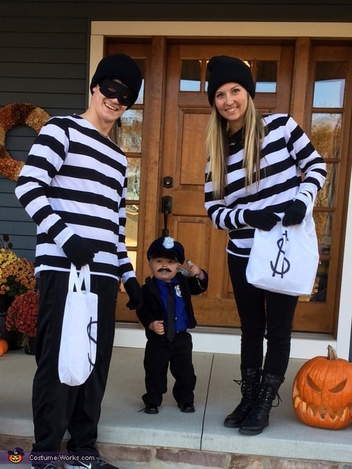 Family Halloween Costume Ideas - Cops & Robbers