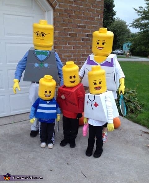 Family Halloween Costume Ideas  - Lego Family