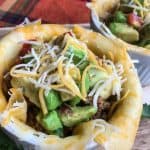 Keto Taco Cups with Avacado Salsa