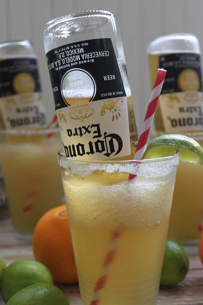 Frosty Mexican Bulldog Margarita by Bay Area Bites | Super Bowl Party Food Ideas for your next super bowl party.  Get Super Bowl recipes for appetizers, main dishes,  chicken wings, drinks and cocktails. Find party food recipes to make your football party a crowd favorite. #superbowl #partyfood #partyrecipes #foodanddrink #superbowlparty #HWS #healthywealthyskinny