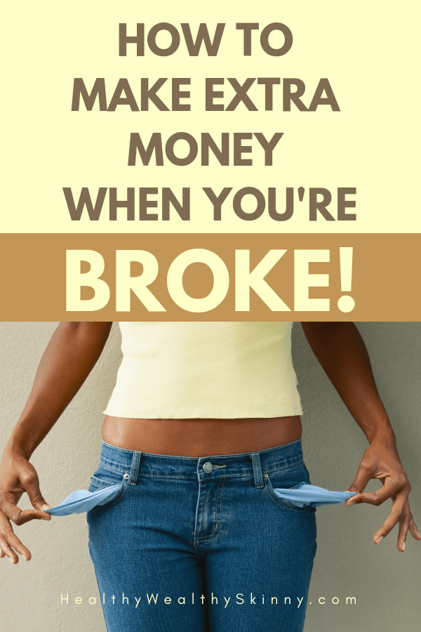There are multiple reasons that you might be living paycheck to paycheck. But no matter the reason, if you are broke you need to make extra money. If you're looking for ways to make money fast without spending money then this post is for you. #makeextramoney #makemoneywithnomoney #whenmoneyistight #HWS #healthywealthyskinny