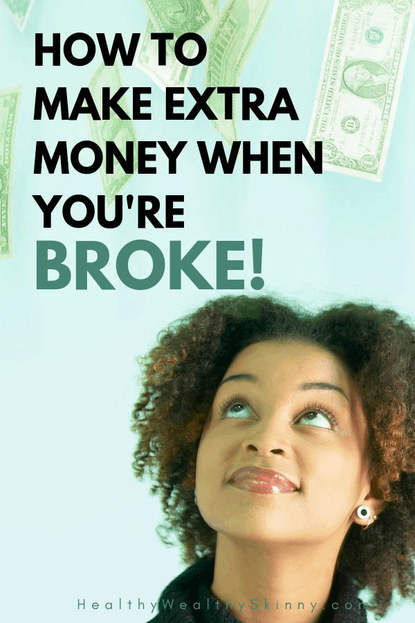 There are multiple reasons that you might be living paycheck to paycheck. But no matter the reason, if you are broke you need to make extra money. If you're looking for ways to make money fast without spending money then this post is for you. #makeextramoney #makemoneywithnomoney #whenmoneyistight #HWS #healthywealthyskinny