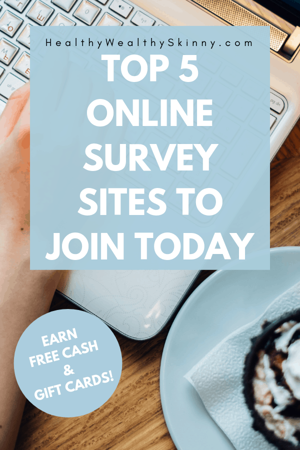 Top Online Survey Sites | One of the main steps in increasing your financial health is to make more money. When you need to make a little extra money every month online surveys is the way to go.  You earn money by spending time giving your opinion. Discover the top 5 free legitimate online survey sites that you should join today. #onlinesurveysites #surveys #earnextramoney #personalfinance #makemoney #bestsurveysites #topsurveysites
