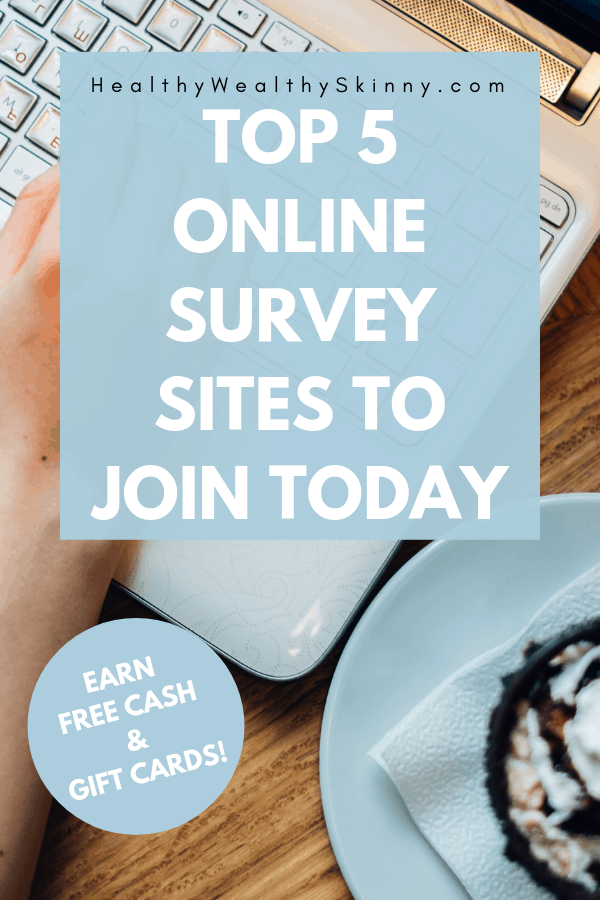Top Online Survey Sites | One of the main steps in increasing your financial health is to make more money. When you need to make a little extra money every month online surveys is the way to go. You earn money by spending time giving your opinion. Discover the top 5 free legitimate online survey sites that you should join today. #onlinesurveysites #surveys #earnextramoney #personalfinance #makemoney #bestsurveysites #topsurveysites