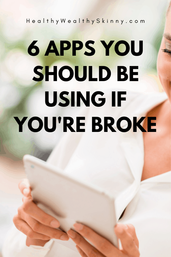 Personal Finance | Living Paycheck to Paycheck sucks! Discover 6 apps you should be using if you're broke.  These apps will help you change your money mindset, budget, track expenses, invest, save money, and even make money. #moneymanagement #financeapps #finance #HWS #healthywealthyskinny