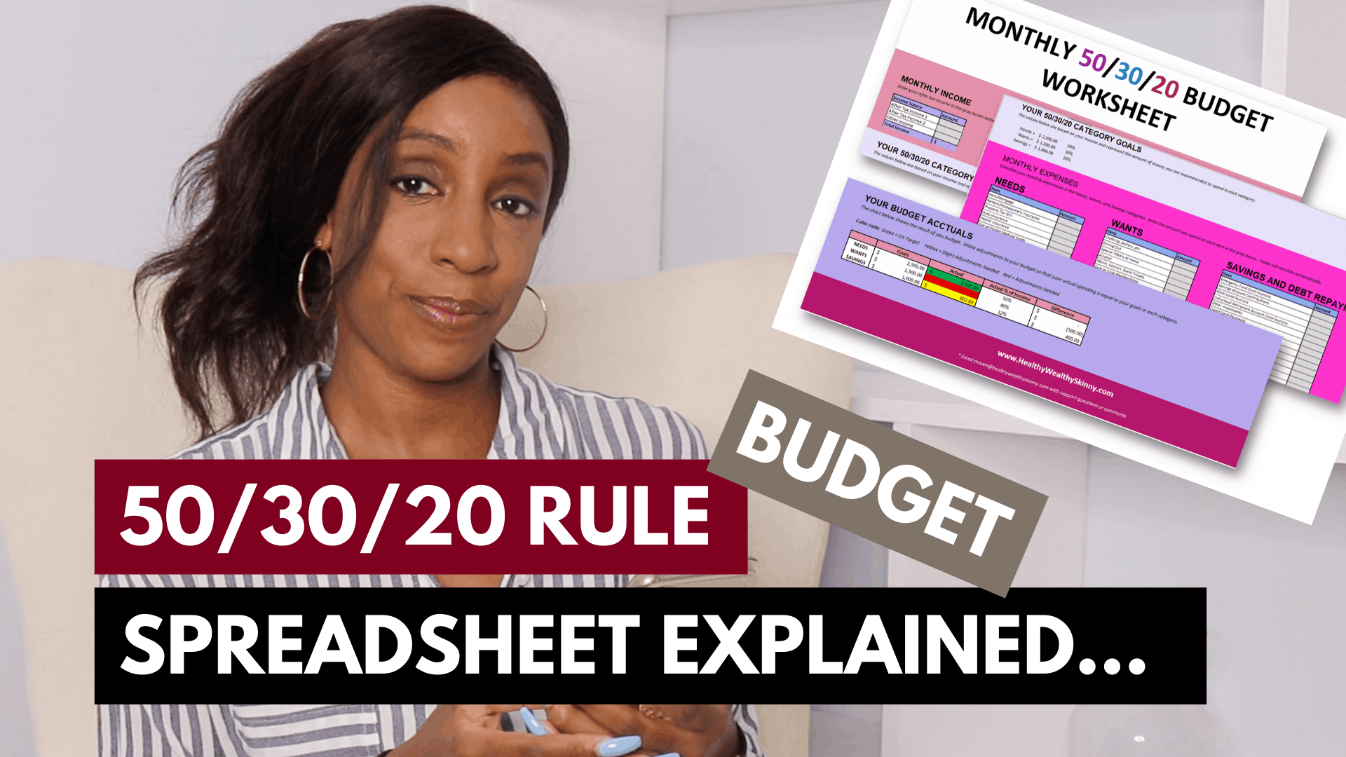 50 30 20 Rule Budget Spreadsheet